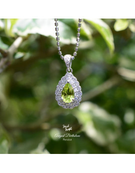 August Birthstone-Sparkle Droplet Necklace